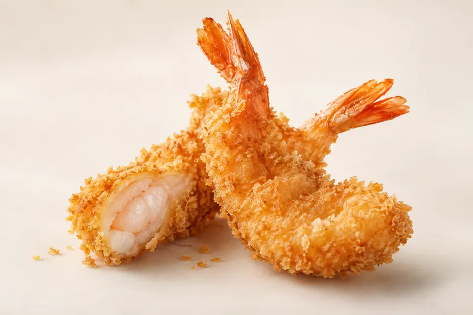 Panko Bread Crumbs product packaging and breading application
