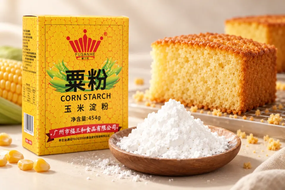 Food Grade Corn Starch product packaging and bakery application